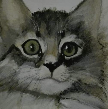 gato. painted by Graça Afonso